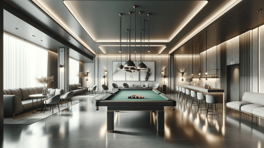 Modern Minimalism Billiards Room